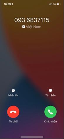 Cuộc gọi từ tổng đ&agrave;i RobotCall.
