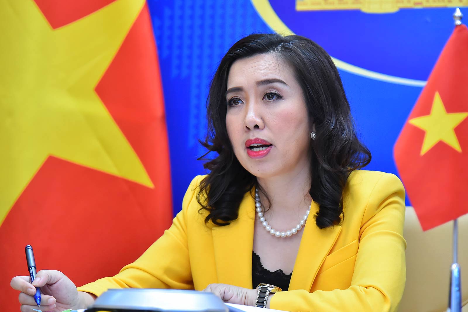 Người phát ngôn Bộ Ngoại giao lê Thị Thu Hằng - Ảnh: Bộ Ngoại giao
