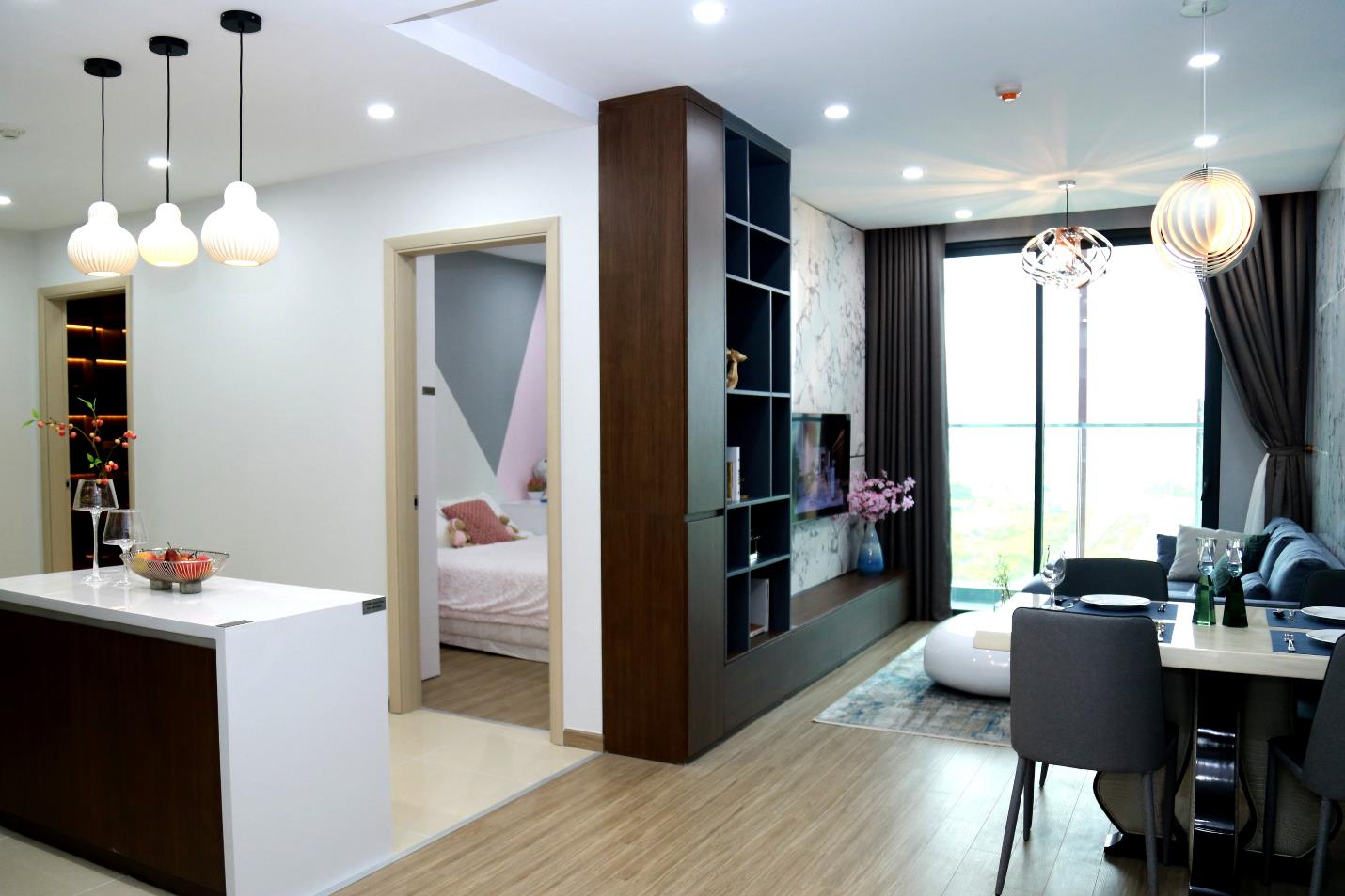 Một g&oacute;c căn hộ mẫu tại Anland Lakeview.