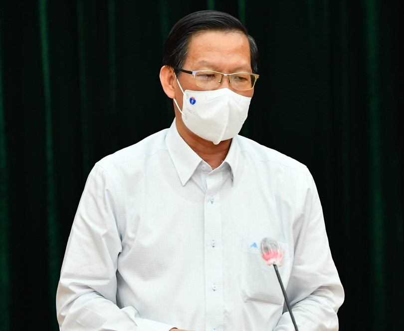 Phó Bí thư Thường trực Thành ủy TP.HCM Phan Văn Mãi tại cuộc họp