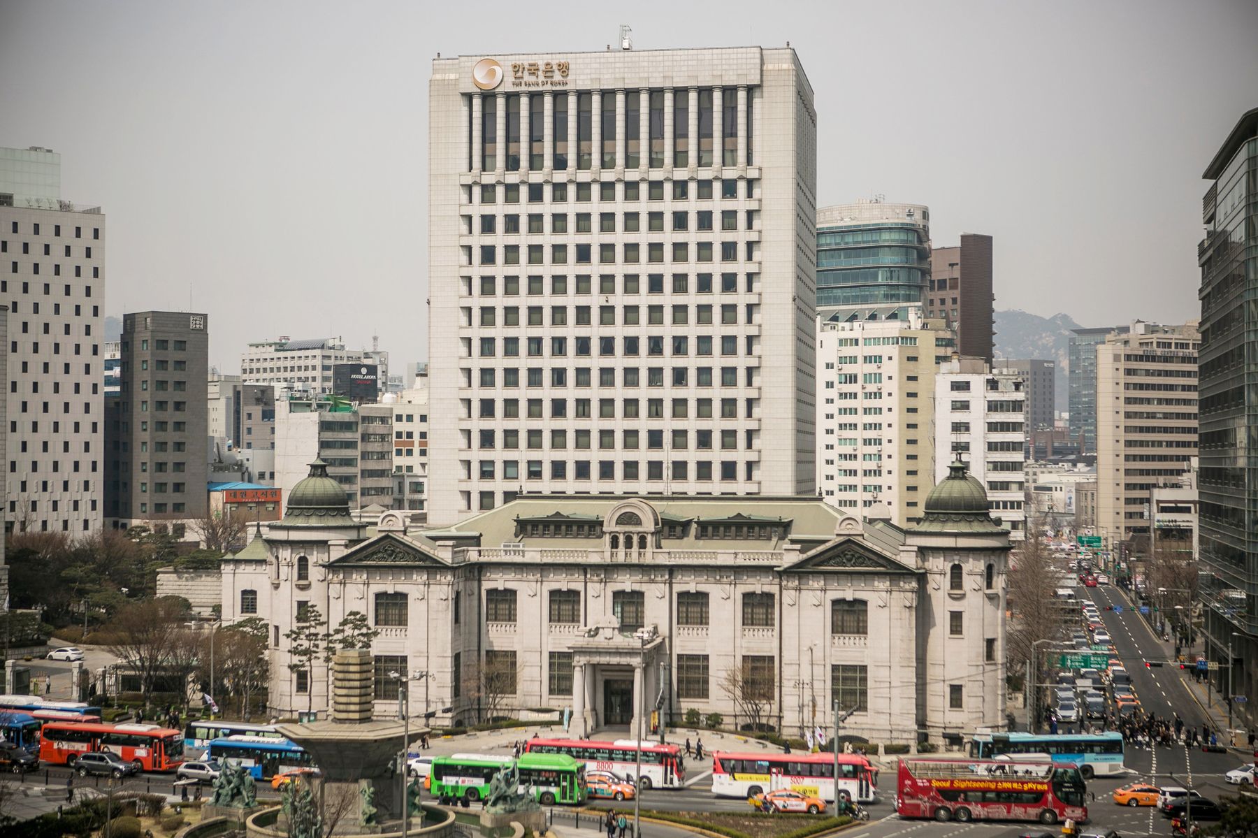 Toà nhà trụ sở Pg88 com chính chủ Trung ương Hàn Quốc (BOK) ở Seoul - Ảnh: Bloomberg.