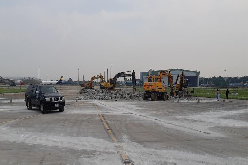 Cảnh cáo 2 nhà thầu thi công Link Trang Chủ PG88.Com Mới #2026 nâng cấp sân bay Nội Bài - Ảnh: Viết Long