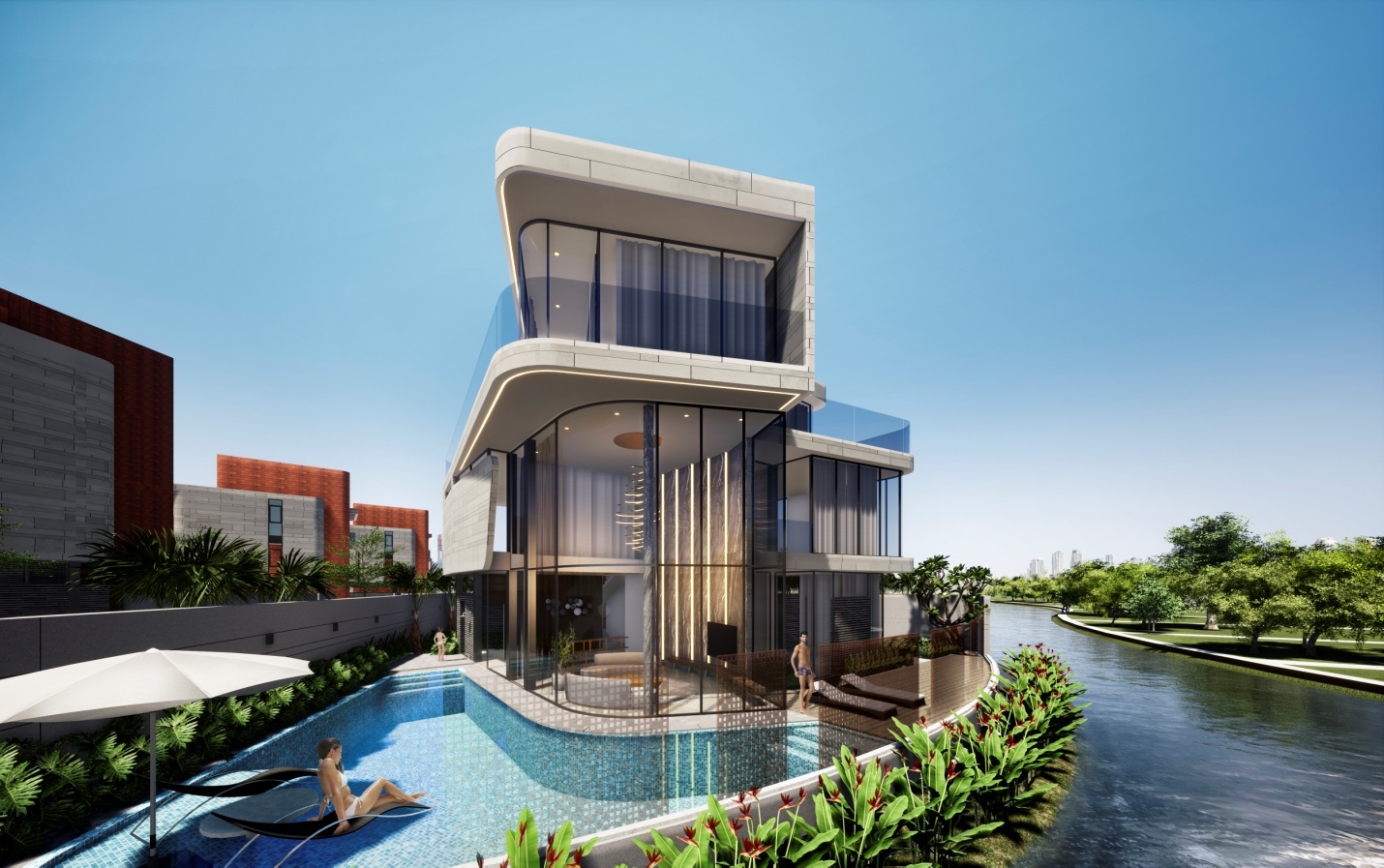 Regal Vitoria  hoàn thiện tỉ mỉ từng chi tiết, ngoại thất và cảnh quan được đầu tư đắt đỏ gấp 5 lần so với truyền thống. Các vật liệu hoàn thiện đến từ các tập đoàn danh tiếng trên thế giới. 