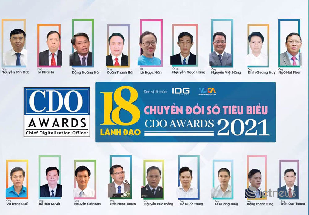 Vinh danh 18 lãnh đạo chuyển đổi số Việt Nam tiêu biểu năm 2021.