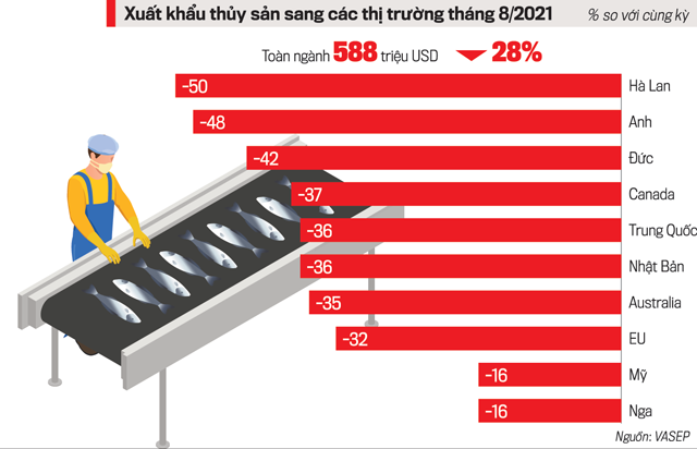 Pg88 com chính chủ thủy sản sang các thị trường trong tháng 8/2021.