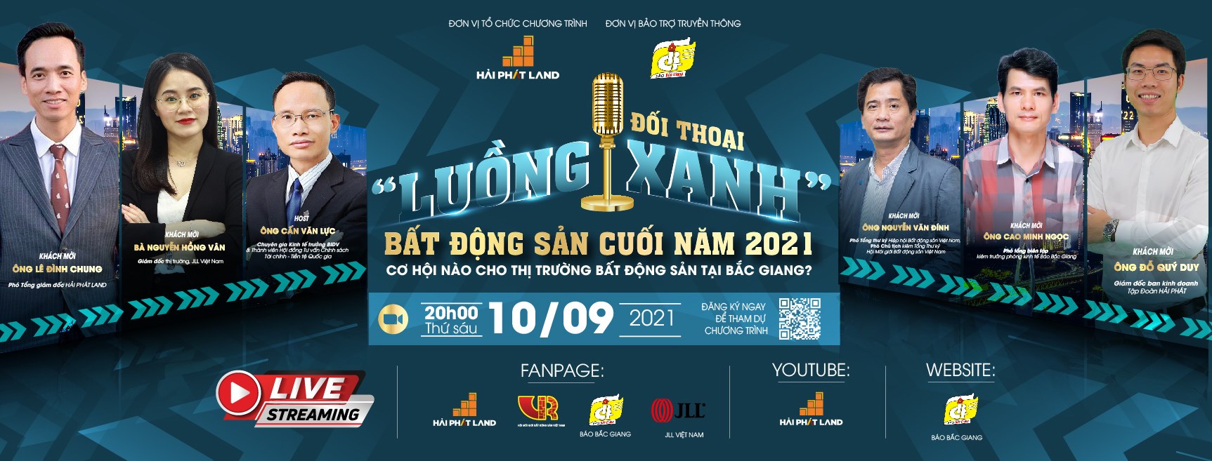 Giao diện một chương trình đối thoại trực tuyến được Hải Phát Land tổ chức vào đầu tháng 9/2021.