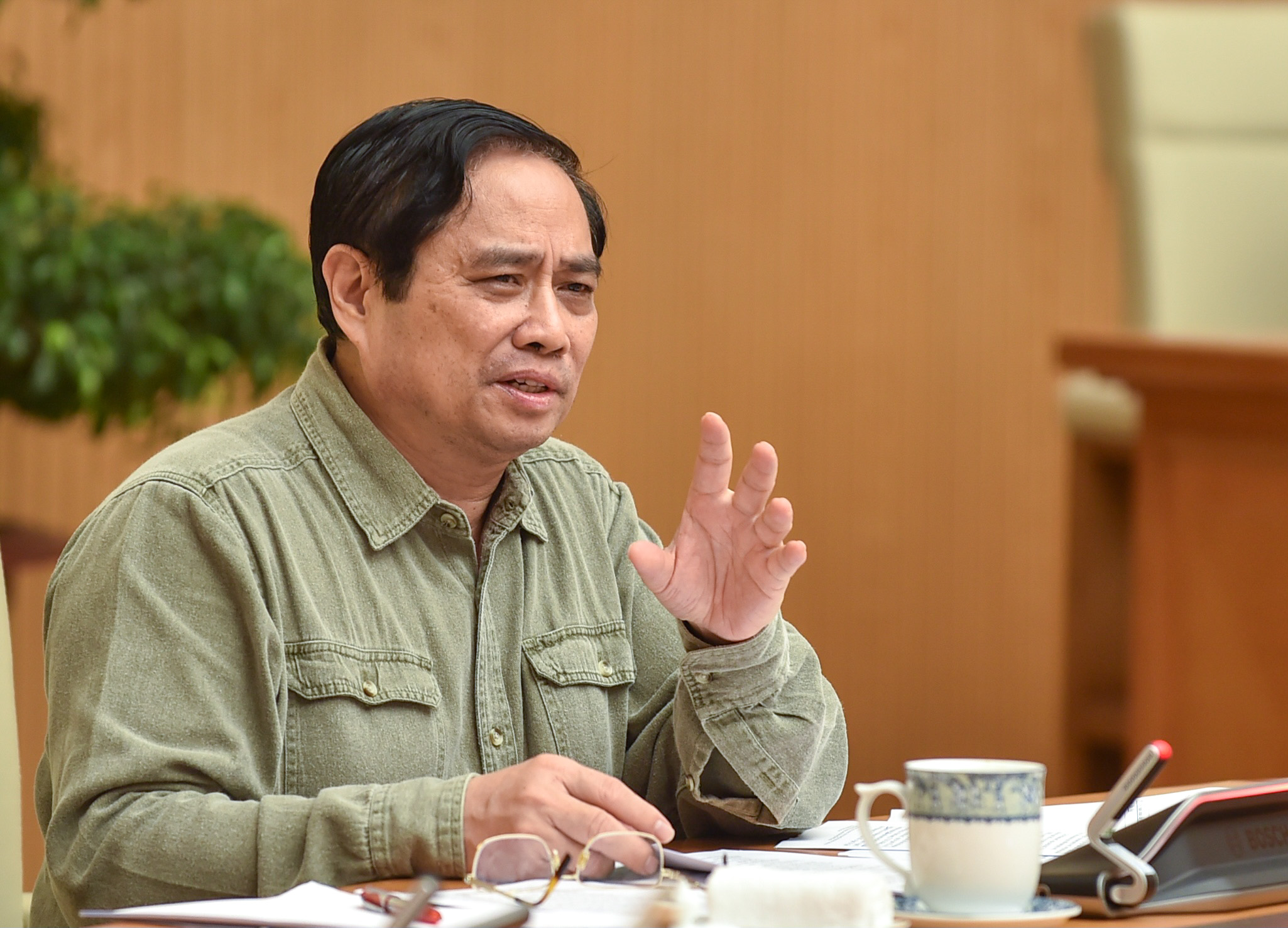 Thủ tướng Phạm Minh Chính tại cuộc họp - Ảnh: VGP