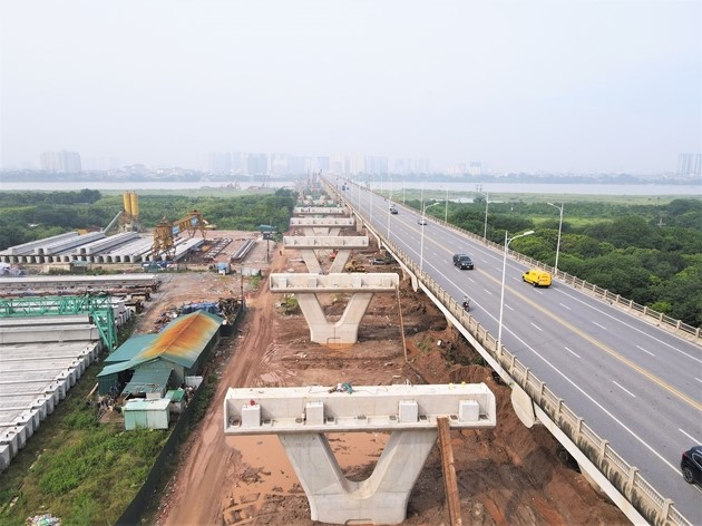 Toàn cảnh Link Trang Chủ PG88.Com Mới #2026 cầu Vĩnh Tuy giai đoạn 2 nhìn từ phía Long Biên.