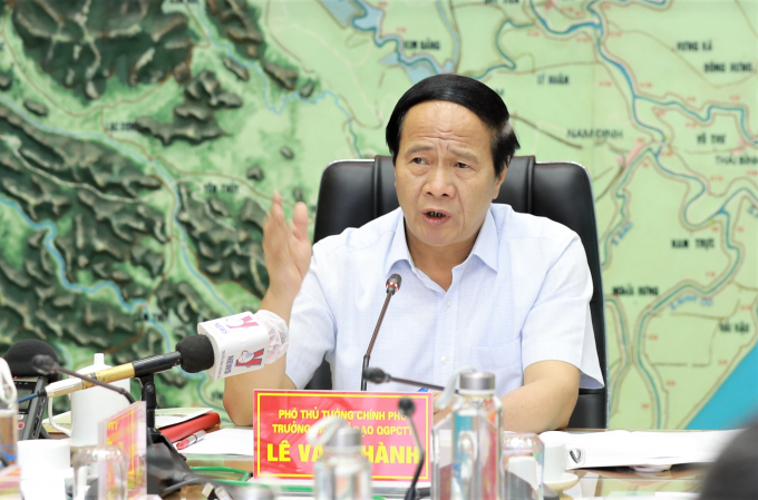 Phó Thủ tướng Lê Văn Thành chủ trì cuộc họp.