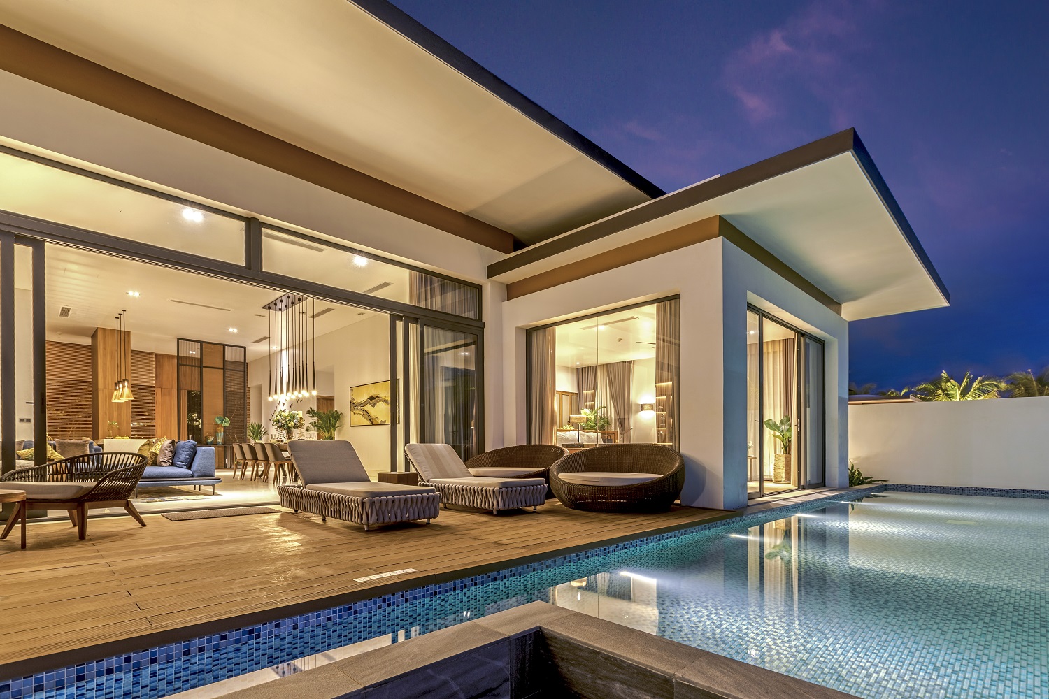 100% biệt thự tại M&ouml;venpick Villas & Residences Ph&uacute; Quốc đều c&oacute; bể bơi.