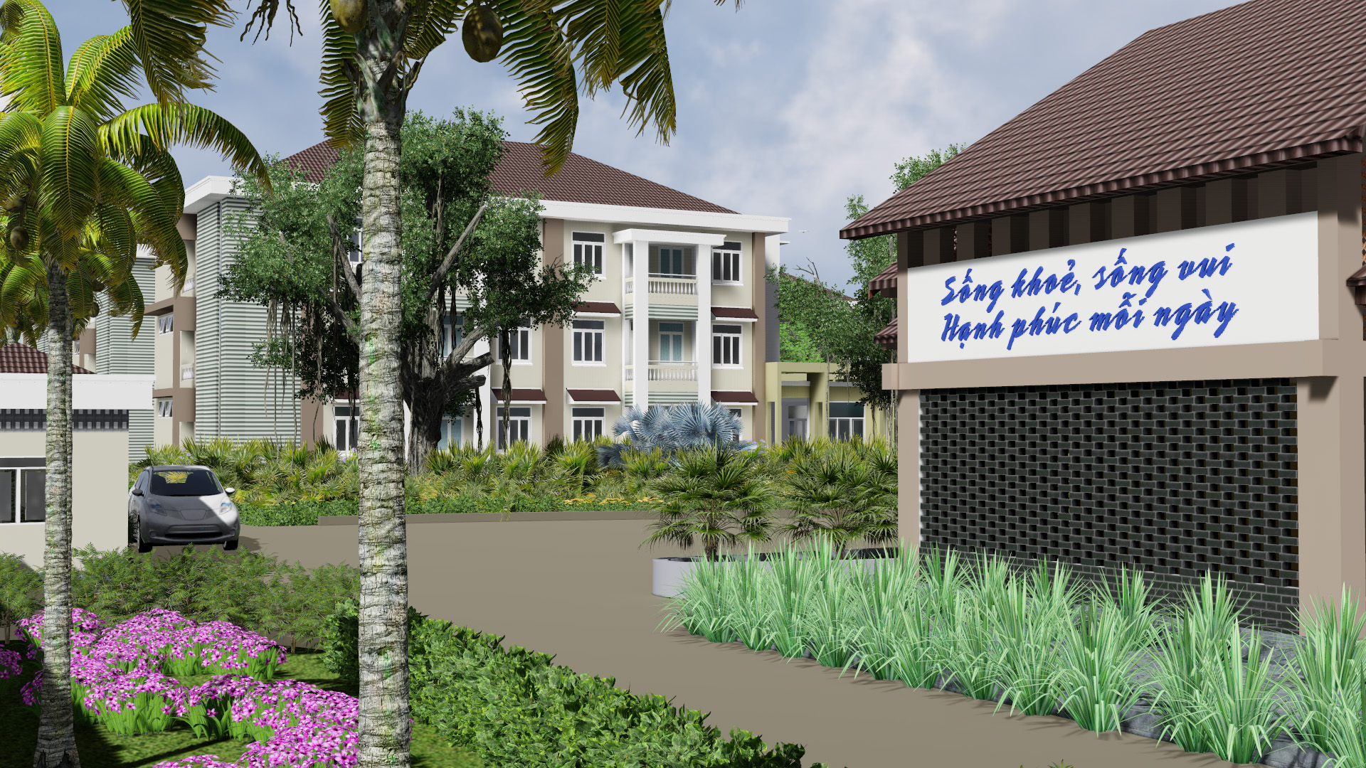 Viện dưỡng lão Kiến Nam được xây dựng trên khu đất 32.000m2 tại huyện Củ Chi, TP.HCM.
