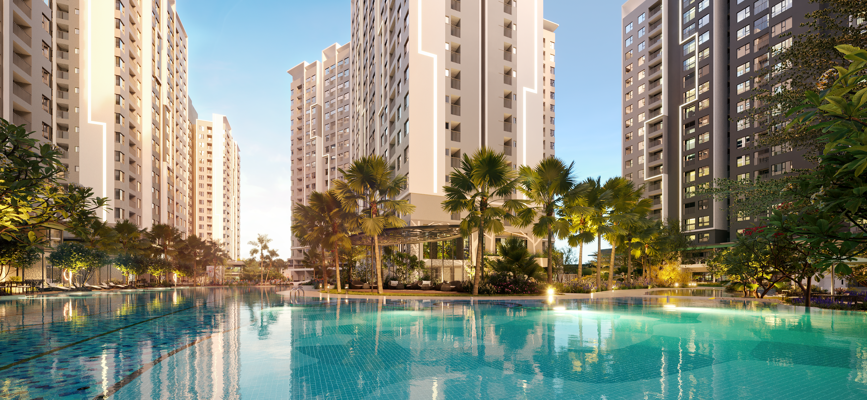 Kh&ocirc;ng gian sống t&iacute;ch hợp nhiều tiện &iacute;ch tại khu phức hợp Westgate (Ảnh phối cảnh).