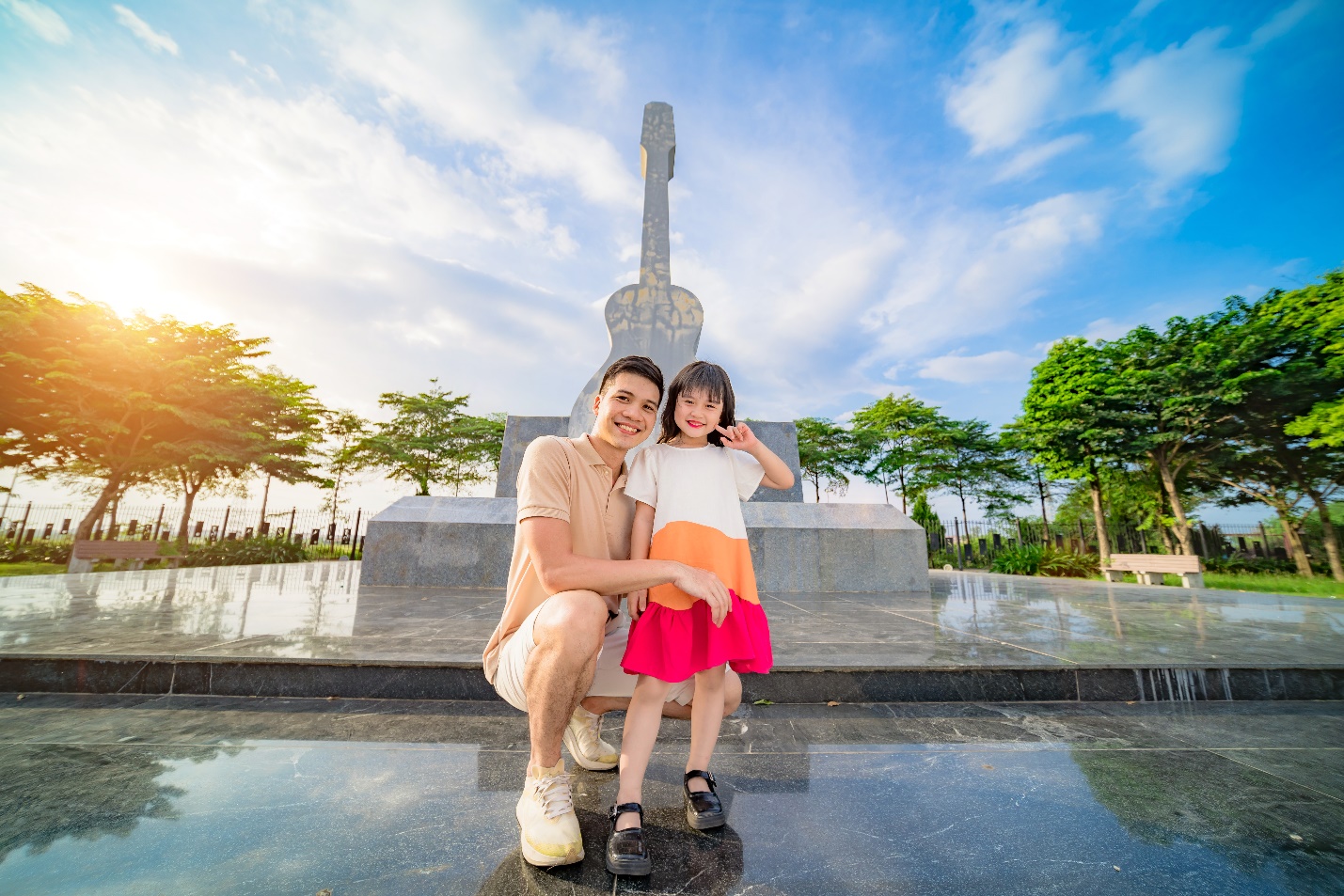 Một g&oacute;c c&ocirc;ng vi&ecirc;n &Acirc;m nhạc đ&atilde; hiện hữu tại dự &aacute;n Sol Lake Villa.