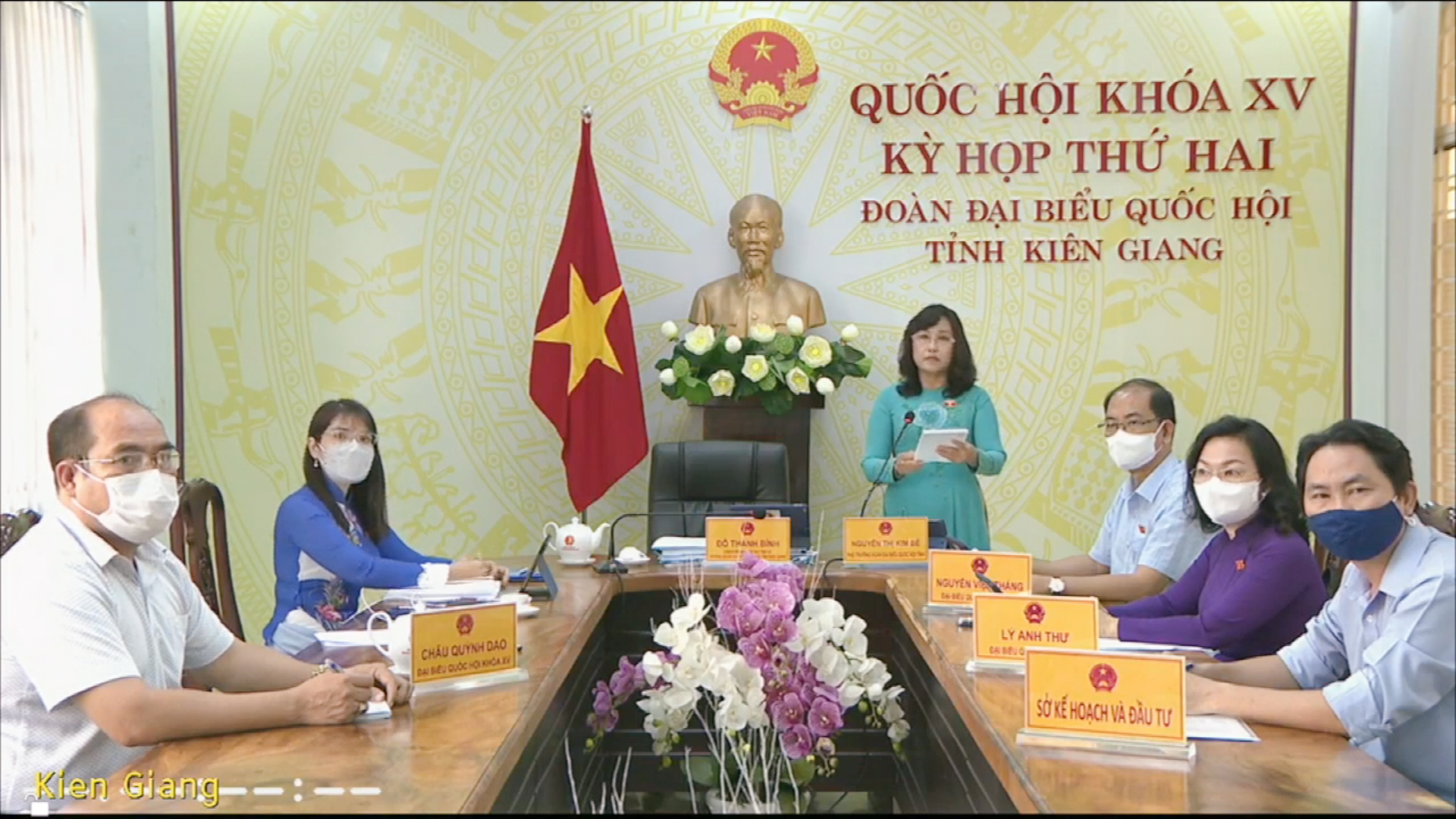 Đại biểu Nguyễn Thị Kim B&eacute; - Đo&agrave;n đại biểu Link Trang Chủ PG88.Com Mới #2026 tỉnh Ki&ecirc;n Giang, thảo luận trực tuyến tại điểm cầu Ki&ecirc;n Giang - Ảnh: Quochoi.vn