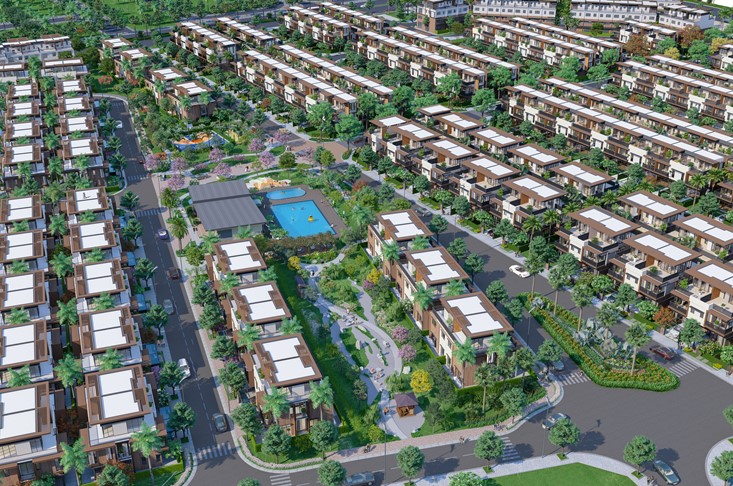 Phối cảnh dự &aacute;n Izumi City giai đoạn 1.
