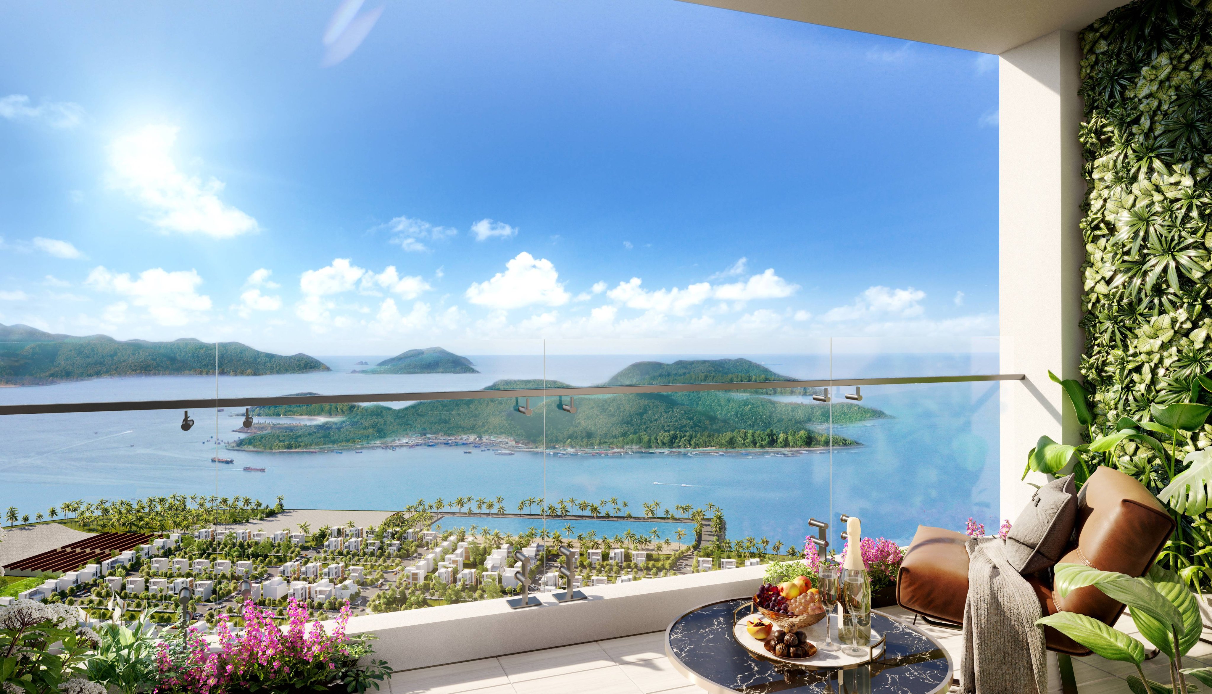 Phối cảnh tầm nh&igrave;n từ căn hộ của dự &aacute;n New Galaxy Nha Trang. Ảnh: Hưng Thịnh Land.