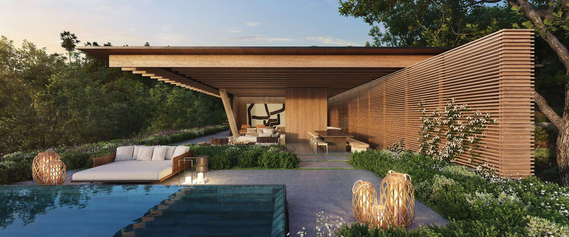 Những h&igrave;nh ảnh hiếm hoi mới được h&eacute; lộ của&nbsp;Bvlgari Resort Los Angeles.