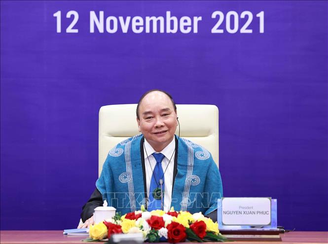 Chủ tịch nước Nguyễn Xuân Phúc tham dự hội nghị các nhà lãnh đạo PG88 ⭐ Link trang chủ số 1 nhà cái PG88 com casino slot APEC lần thứ 28 được tổ chức theo hình thức trực tuyến - Ảnh: TTXVN