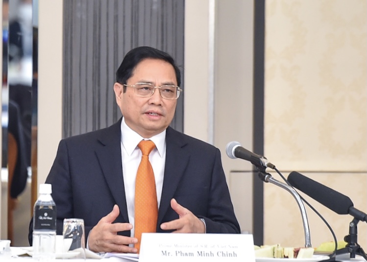 Thủ tướng Chính phủ Phạm Minh Chính tại cuộc Pg88hi Thể Thao, Bóng Đá, Casino, Nổ Hũ, Xổ Số với các 6Pg88.con độc quyền mỗi ngày Nhật Bản trong lĩnh vực chuyển đổi số. Ảnh - VGP. 