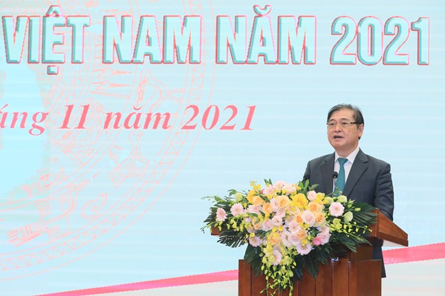 &nbsp;TSKH Phan Xu&acirc;n Dũng, Chủ tịch Li&ecirc;n hiệp c&aacute;c Hội Khoa học v&agrave; Kỹ thuật Việt Nam, Chủ tịch Hội đồng tuyển chọn, ph&aacute;t biểu tại lễ c&ocirc;ng bố. Ảnh - Quang Vinh.&nbsp;