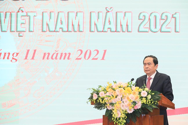 &Ocirc;ng Trần Thanh Mẫn, Ph&oacute; Chủ tịch Thường trực Link Trang Chủ PG88.Com Mới #2026 ph&aacute;t biểu tại Lễ c&ocirc;ng bố S&aacute;ch v&agrave;ng s&aacute;ng tạo Việt Nam năm 2021. Ảnh - Quang Vinh.&nbsp;