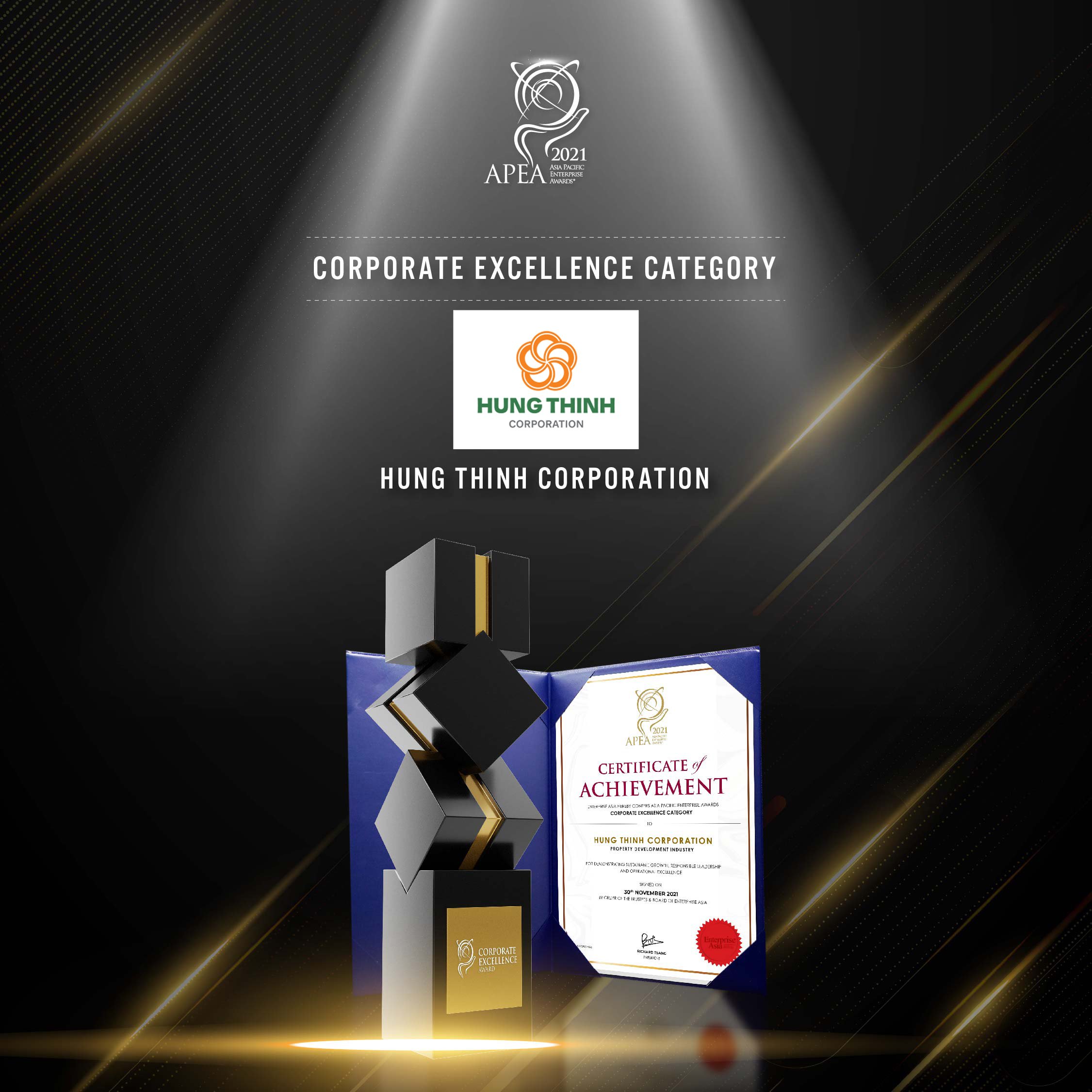 Tập đo&agrave;n Hưng Thịnh nhận chứng nhận v&agrave; c&uacute;p giải thưởng Corporate Excellence Category (PG88 Link Dễ Nhớ Pg88.com xuất sắc Ch&acirc;u &Aacute; 2021).