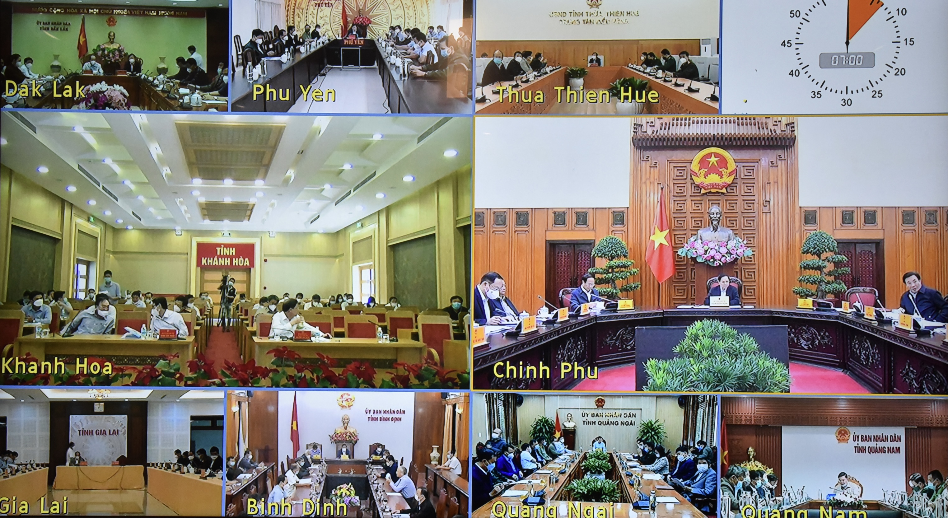 C&aacute;c địa phương tham gia cuộc họp theo h&igrave;nh thức trực tuyến - Ảnh: VGP
