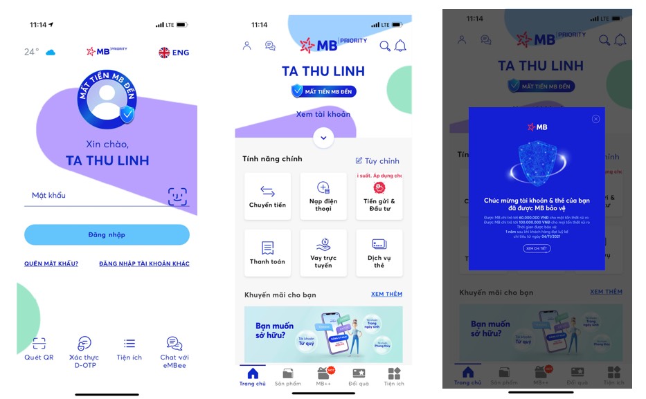 MB l&agrave; ng&acirc;n h&agrave;ng đầu ti&ecirc;n sẵn s&agrave;ng thanh to&aacute;n cho kh&aacute;ch h&agrave;ng một khoản tiền l&ecirc;n đến 100 triệu đồng nếu gặp rủi ro gian lận khi thanh to&aacute;n trực tuyến.