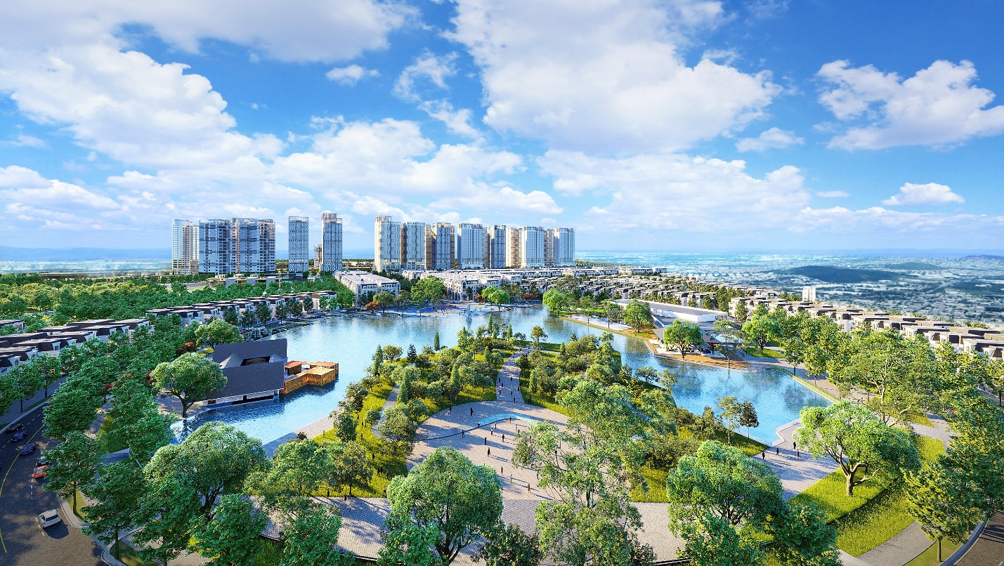 Shophouse Thịnh Vượng đắm m&igrave;nh trọn trong khu&ocirc;n vi&ecirc;n Hinode Royal Park.
