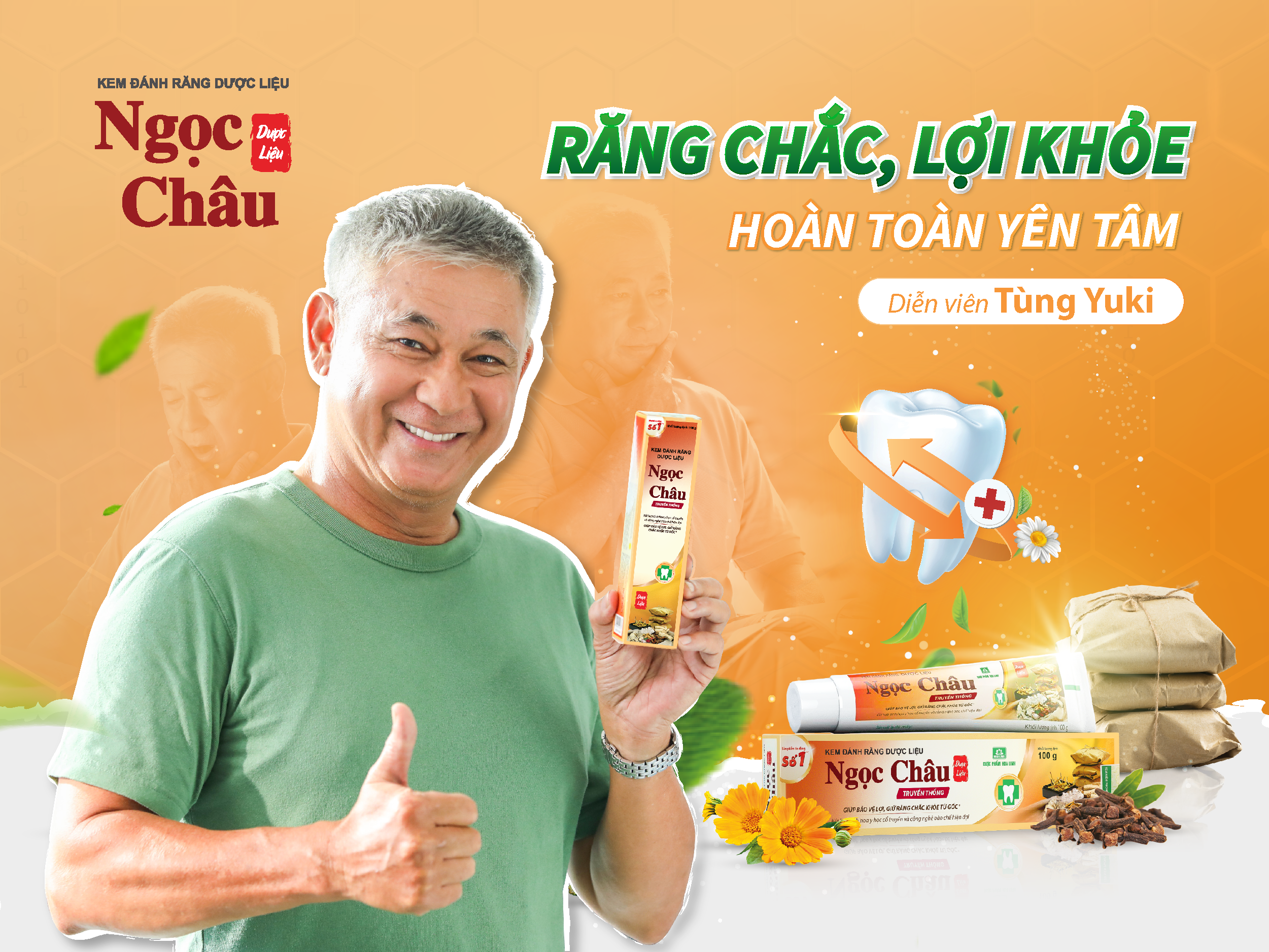 Diễn vi&ecirc;n T&ugrave;ng Yuki ho&agrave;n to&agrave;n y&ecirc;n t&acirc;m v&agrave; h&agrave;i l&ograve;ng khi sử dụng kem đ&aacute;nh răng dược liệu Ngọc Ch&acirc;u.