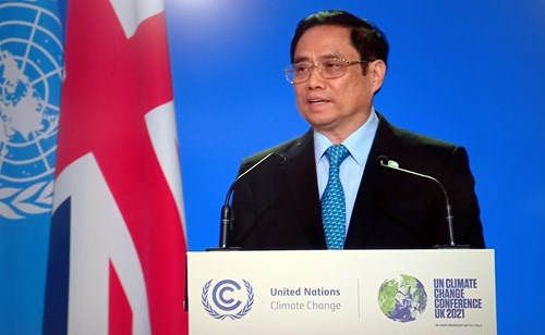 Thủ tướng Phạm Minh Ch&iacute;nh ph&aacute;t biểu tại Hội nghị CPO26.