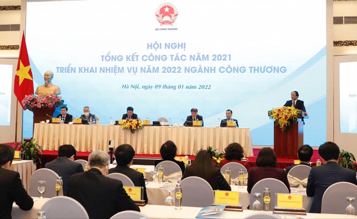 Hội nghị tổng kết ng&agrave;nh C&ocirc;ng thương ng&agrave;y 9/1/2022.