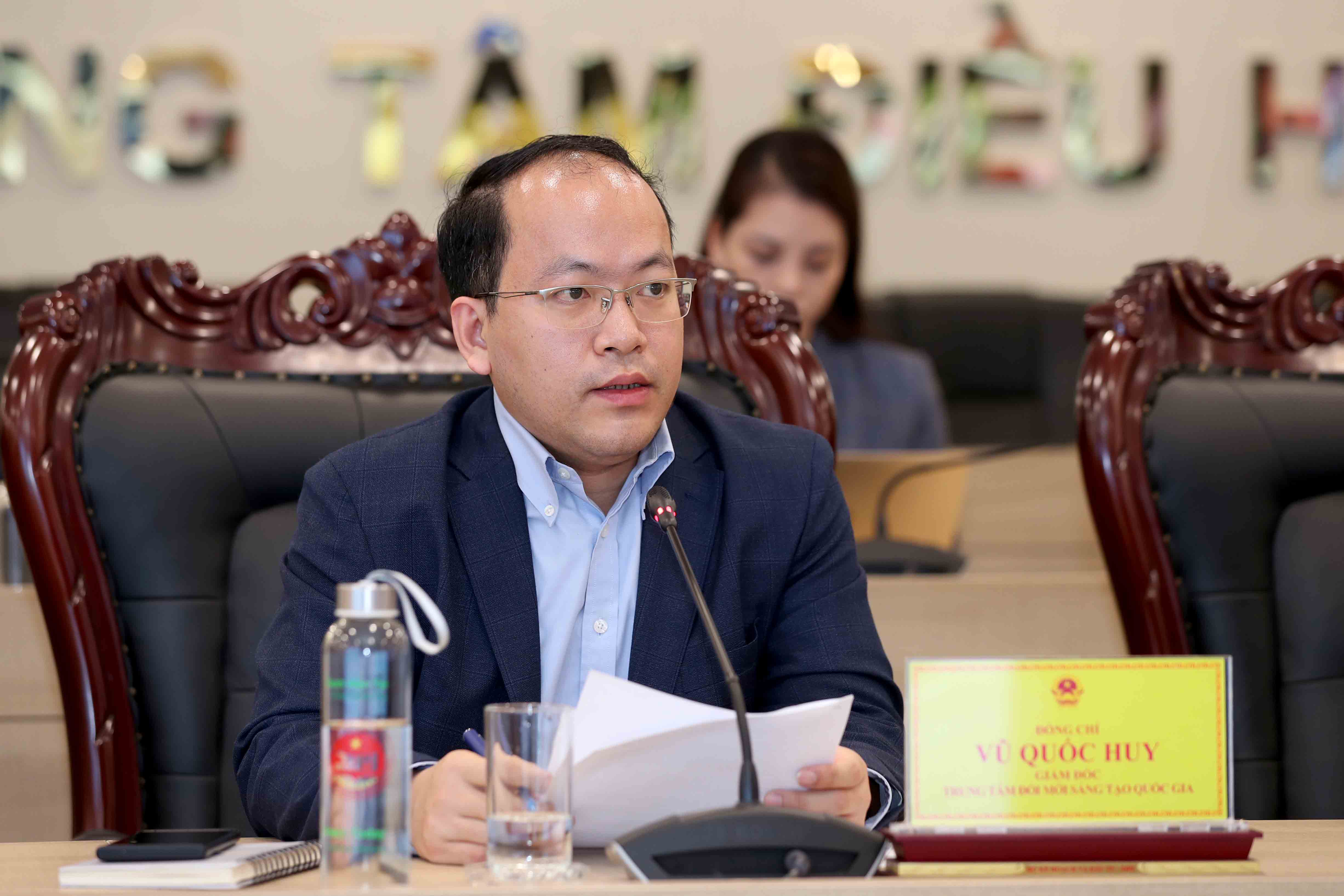Ông Vũ Quốc Huy, Giám đốc Trung tâm Đổi mới sáng tạo quốc gia (NIC).