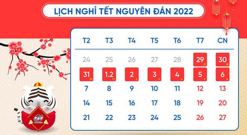Tất cả c&aacute;c ng&acirc;n h&agrave;ng sẽ bắt đầu tạm dừng giao dịch tại quầy từ ng&agrave;y 29/1/2022 đến ng&agrave;y 6/2/2022