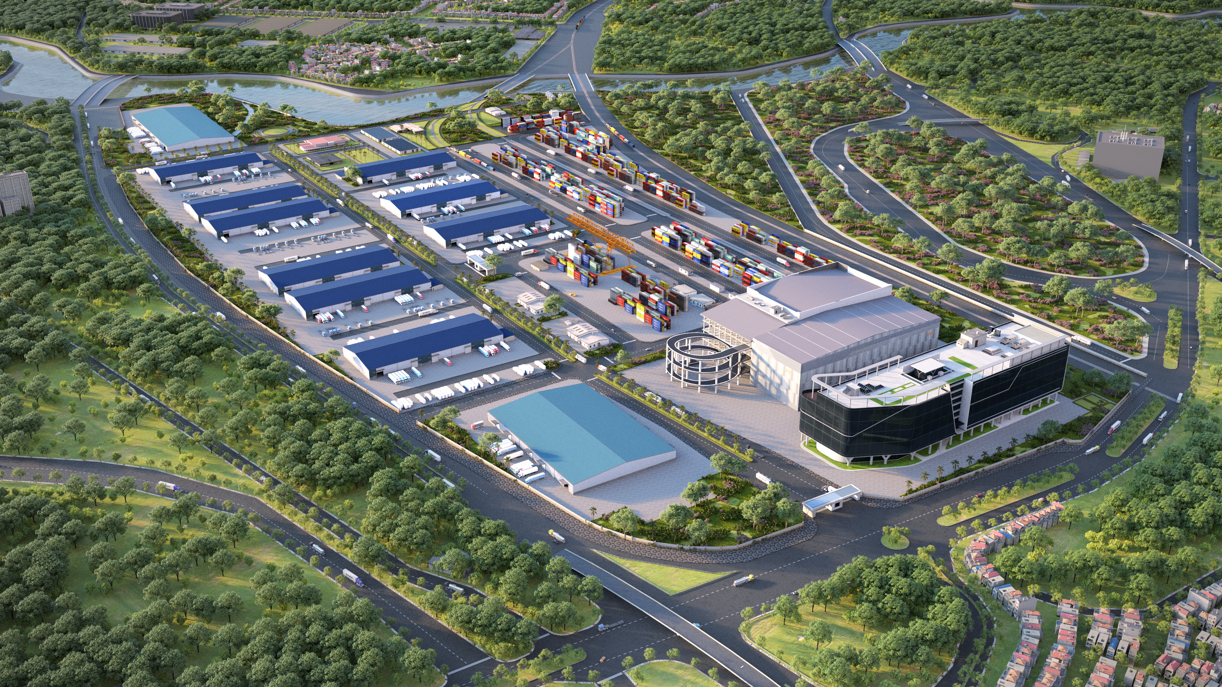 Phối cảnh dự &aacute;n Trung t&acirc;m Logistics ICD Vĩnh Ph&uacute;c.