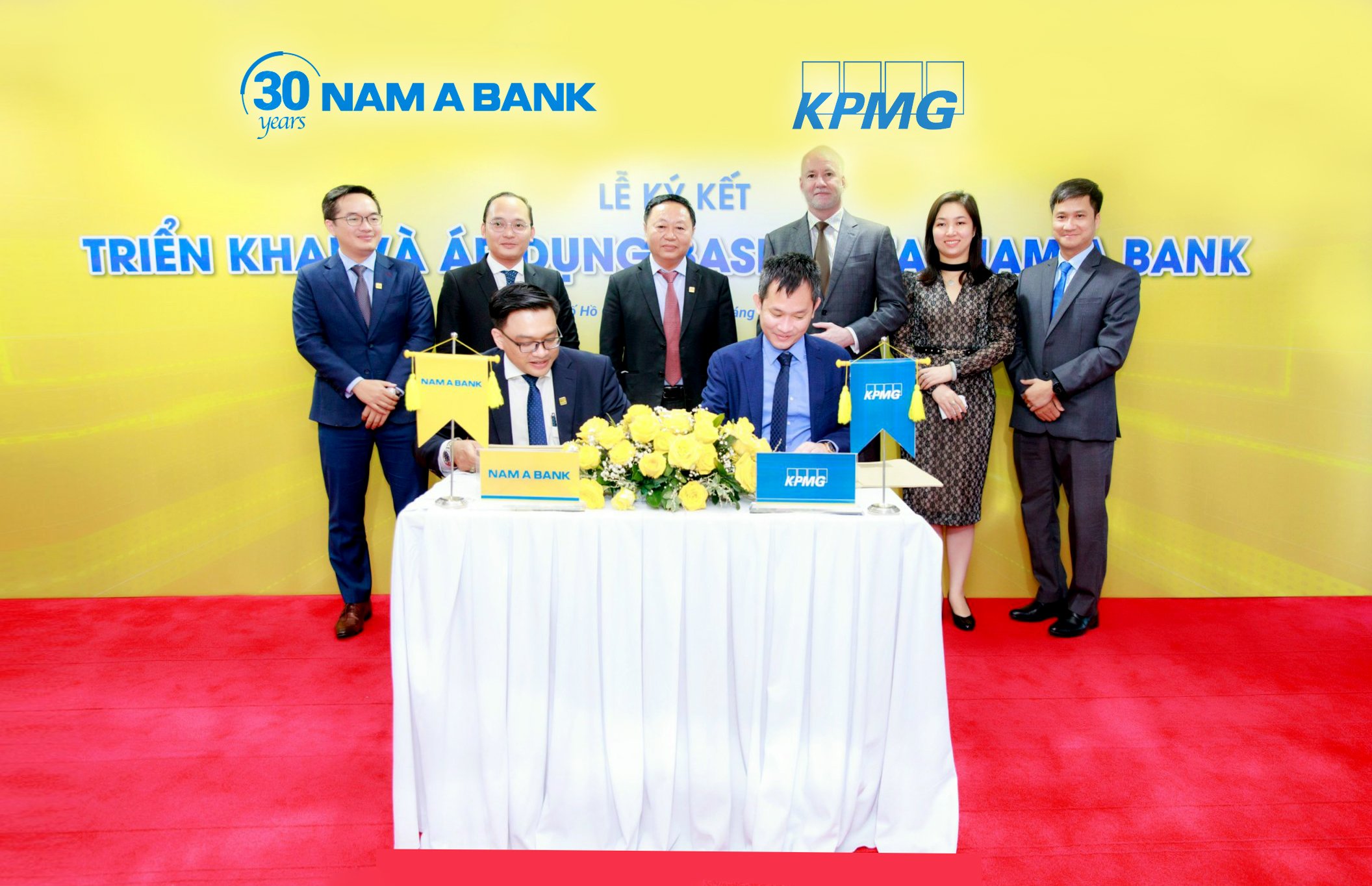 Lễ ký kết triển khai và áp dụng Basel III tại Nam A Bank.