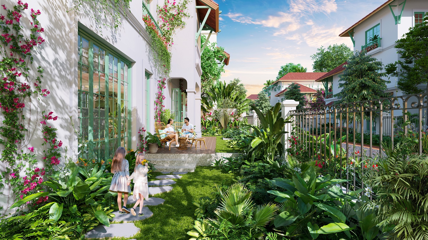 Biệt thự Sun Tropical Village ti&ecirc;n phong cho xu hướng wellness second home tại Việt Nam. Ảnh phối cảnh minh họa.