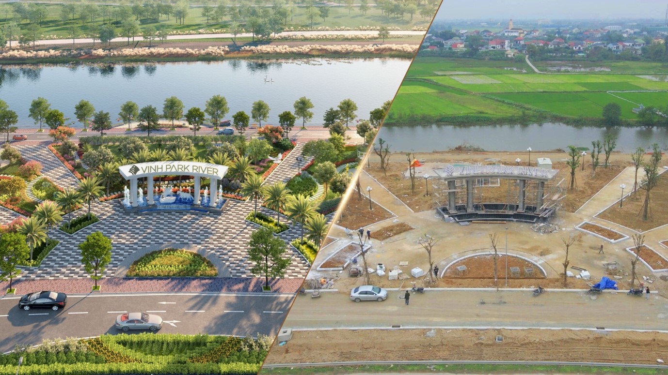 Gần khu du lịch đền &ocirc;ng Ho&agrave;ng Mười, Vinh Park River đang dần ho&agrave;n thiện diện mạo sẽ g&oacute;p phần h&igrave;nh th&agrave;nh tuyến phố PG88 Uy Tín Số 1 Việt Nam sầm uất tại đ&acirc;y.