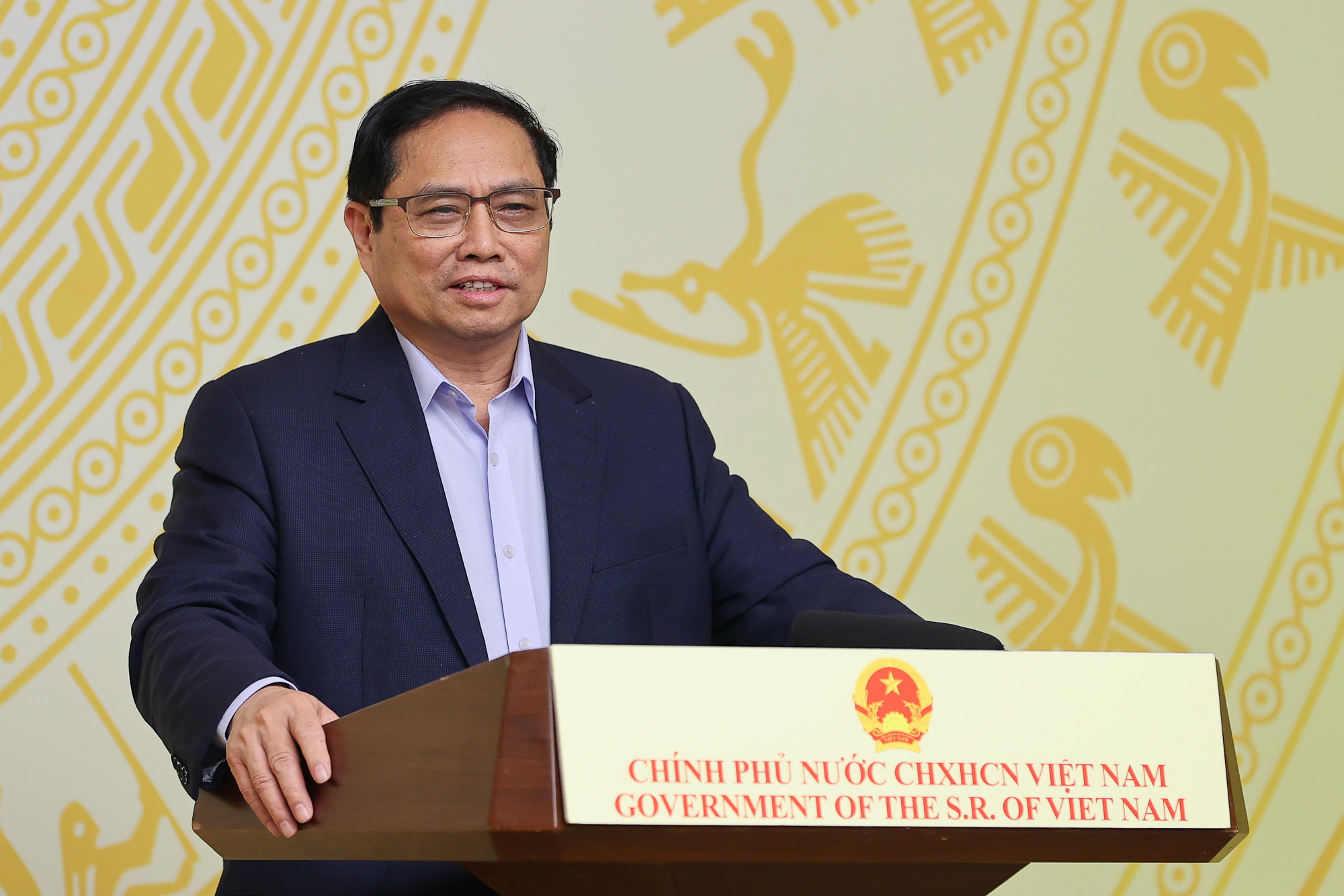 Thủ tướng Phạm Minh Chính phát biểu tại phiên họp - Ảnh: VGP
