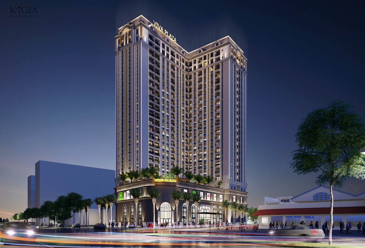 Phối cảnh Link Trang Chủ PG88.Com Mới #2026 Viva Plaza nổi bật trên mặt tiền đại lộ Nguyễn Lương Bằng, kề bên chợ Phước Long (www.viva-plaza.vn).