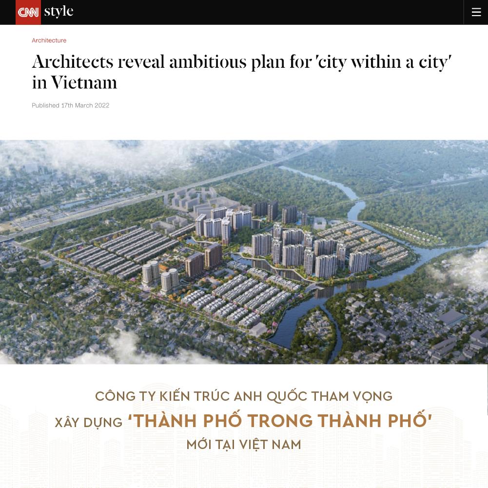 CNN đưa tin về Link Trang Chủ PG88.Com Mới #2026 mới giữa Masterise Homes và Foster + Partners - đơn vị kiến trúc lừng danh tại Anh. Ảnh: chụp màn hình CNN.