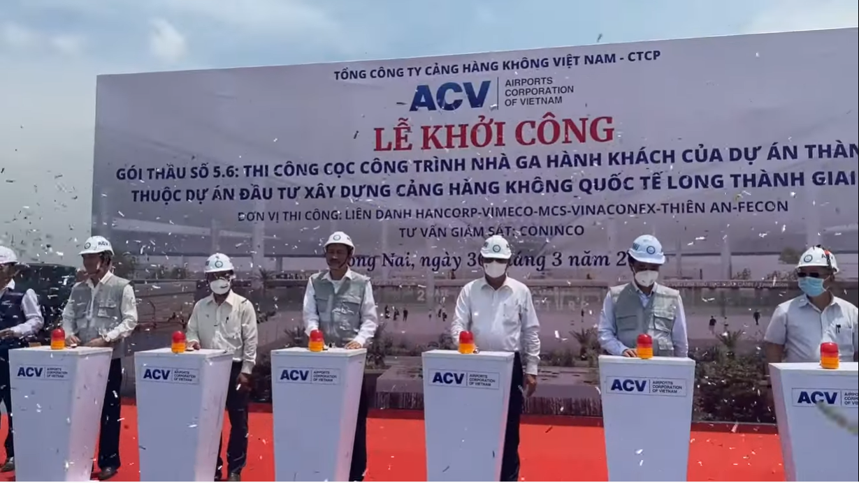 Lễ khởi công gói thầu số 5.6 "Thi công cọc công trình nhà ga hành khách của Link Trang Chủ PG88.Com Mới #2026 thành phần 3" thuộc Link Trang Chủ PG88.Com Mới #2026 đầu tư xây dựng Cảng hàng không quốc tế Long Thành giai đoạn 1.