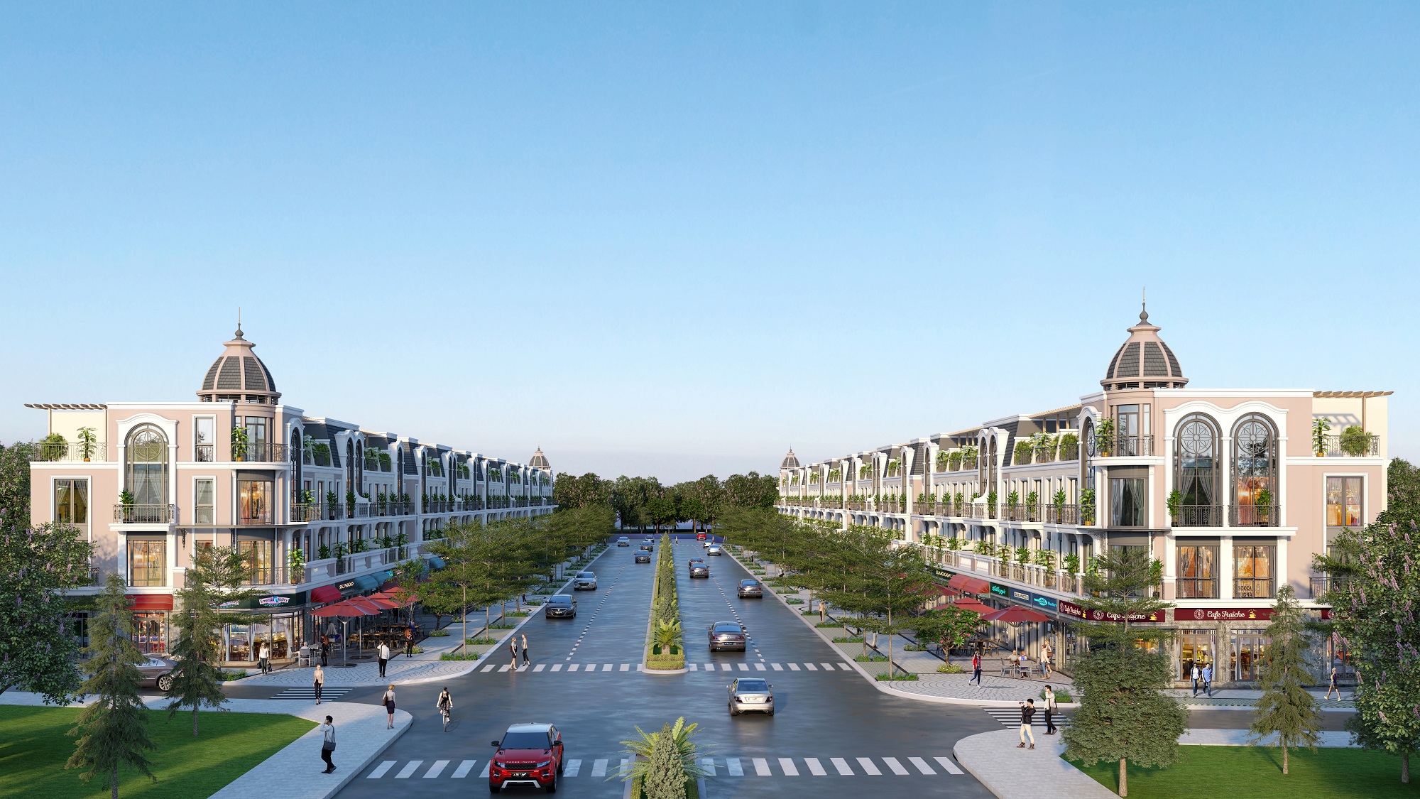 Phối cảnh đại lộ Pg88ok ưu đãi hấp dẫn trung t&acirc;m Imperia Grand Plaza Đức H&ograve;a tại thị trấn Hậu Nghĩa huyện Đức H&ograve;a (Long An).