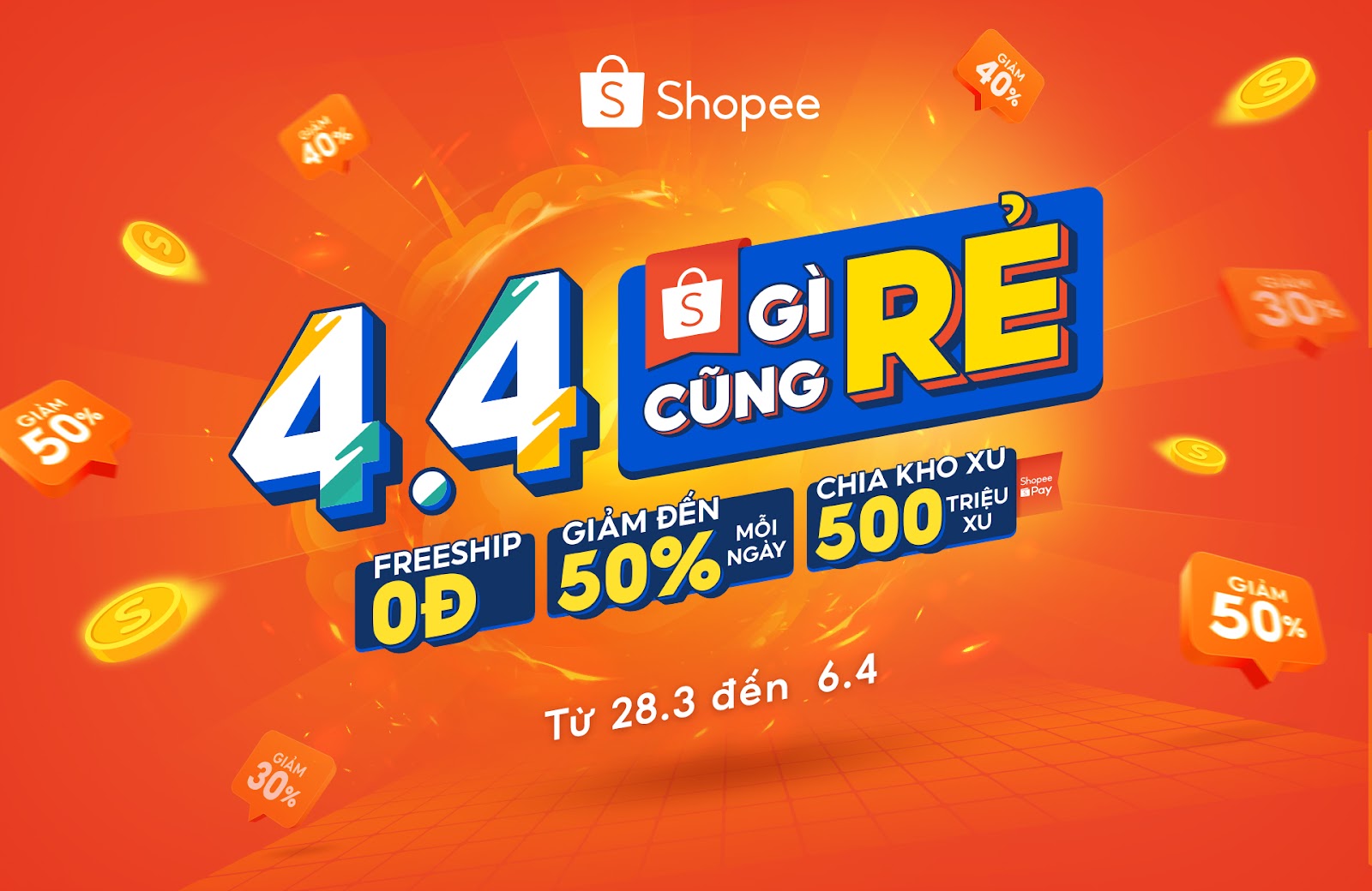 Với hàng loạt các ưu đãi hấp dẫn, 4/4 gì cũng rẻ trở thành “thỏi nam châm” thu hút đông đảo người dùng đến với sàn PG88 Sòng bạc trực tuyến TOP 1 Việt Nam | Casino, Nổ Hũ điện tử Shopee trong những ngày đầu tháng 4.