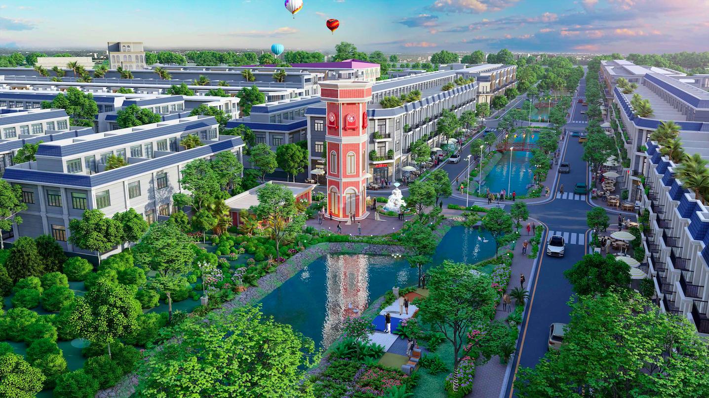 Với kiến tr&uacute;c độc đ&aacute;o chỉ c&oacute; tại dự &aacute;n, quảng trường H&agrave; Lan thực sự l&agrave; điểm nhấn cảnh quan, t&acirc;m huyết của nh&agrave; ph&aacute;t triển khi thực hiện.