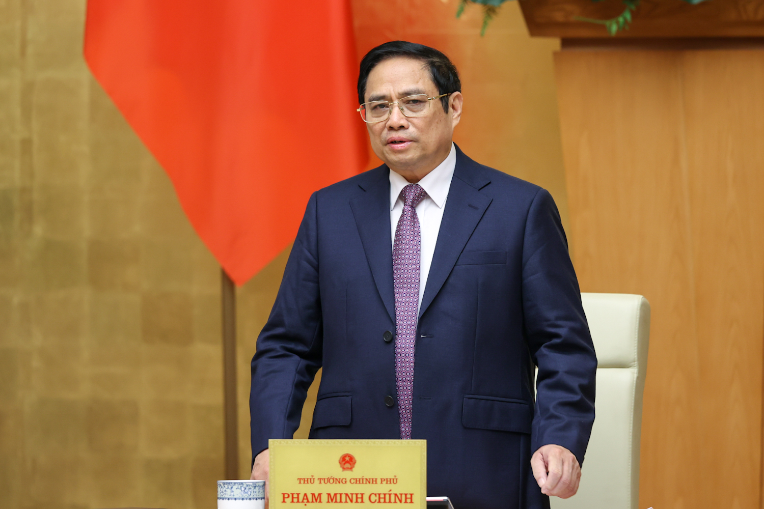 Thủ tướng ph&aacute;t biểu chỉ đạo tại phi&ecirc;n họp - Ảnh: VPG
