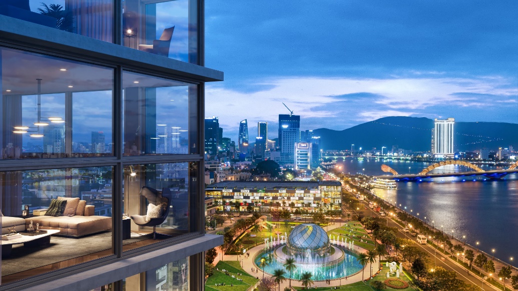 Kh&ocirc;ng gian sống sang trọng với tầm view đắt gi&aacute; tại The Royal - Boutique Hotel & Condo Danang.
