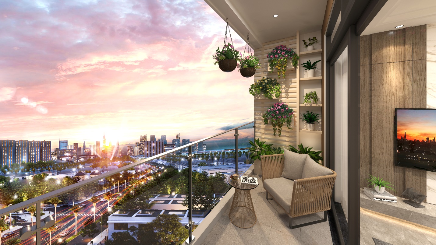 Căn hộ Viva Plaza được thiết kế cao cấp, mở rộng ra kh&ocirc;ng gian thi&ecirc;n nhi&ecirc;n b&ecirc;n ngo&agrave;i.