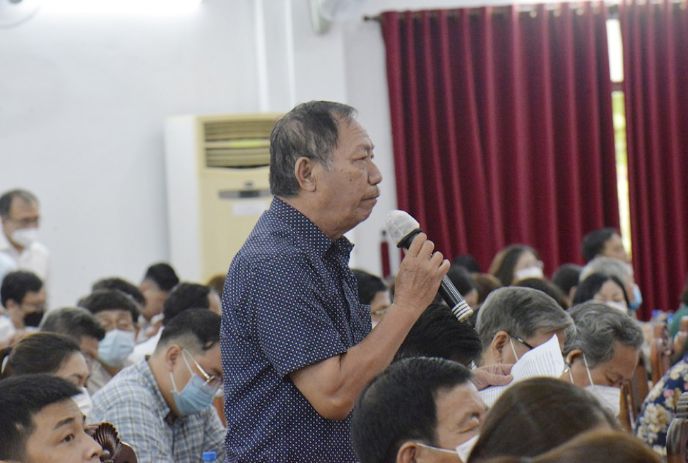 Cử tri ph&aacute;t biểu tại buổi tiếp x&uacute;c giữa c&aacute;c đại biểu Link Trang Chủ PG88.Com Mới #2026 với cử tri quận 5, quận 8 v&agrave; quận 11 - Ảnh: ĐN.