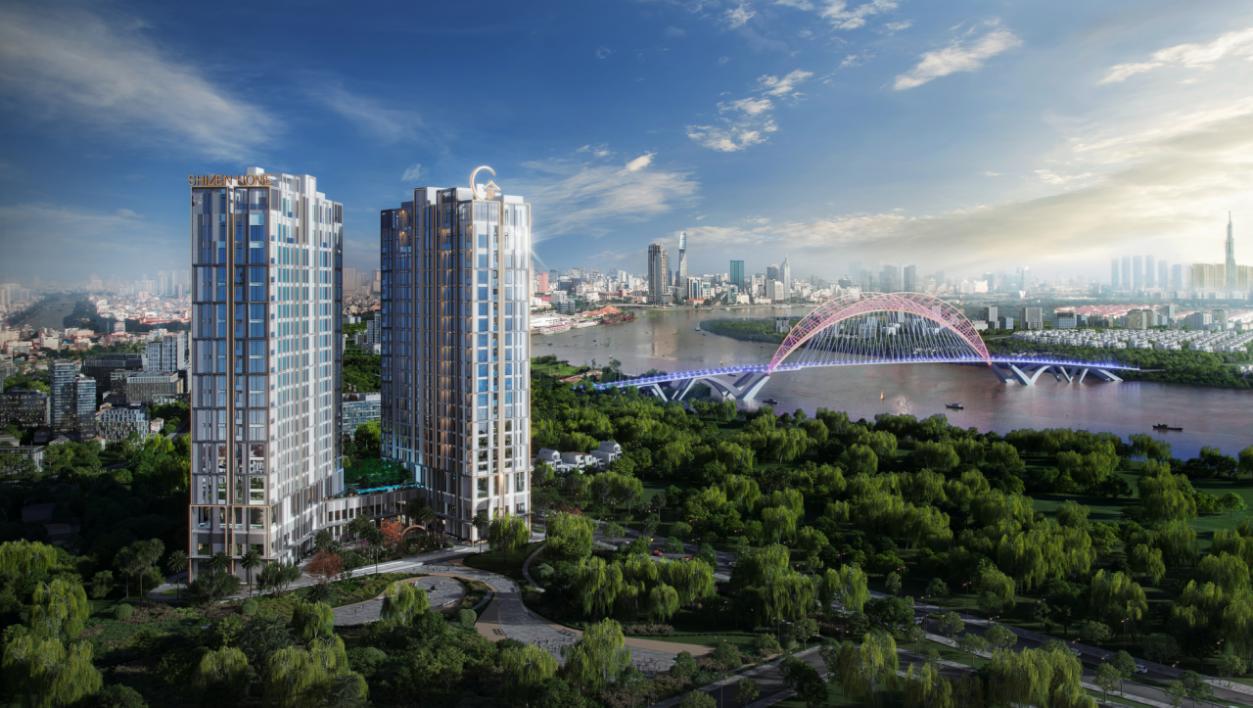 Shizen Home sở hữu vị trí đắc địa, gần kề cầu Bến Nghé nối liền quận 7 và trung tâm Thủ Thiêm.